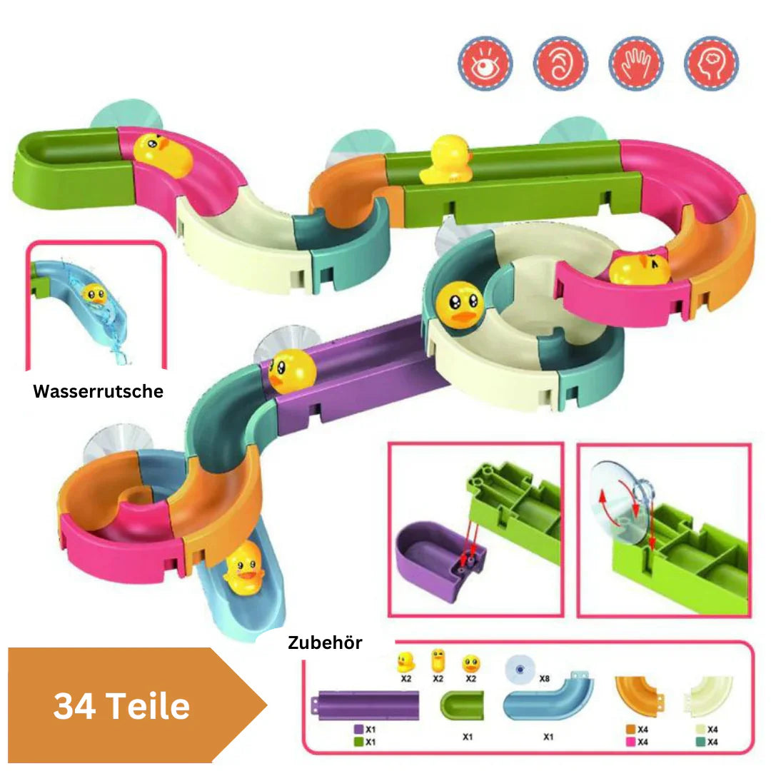 Badespielzeug Enten-Rutsche – Kreatives DIY Set für Kinder