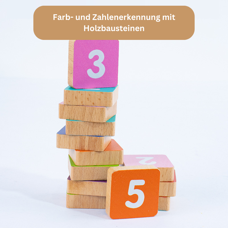 Montessori Fingerzählen Lernspielzeug aus Holz für Kinder