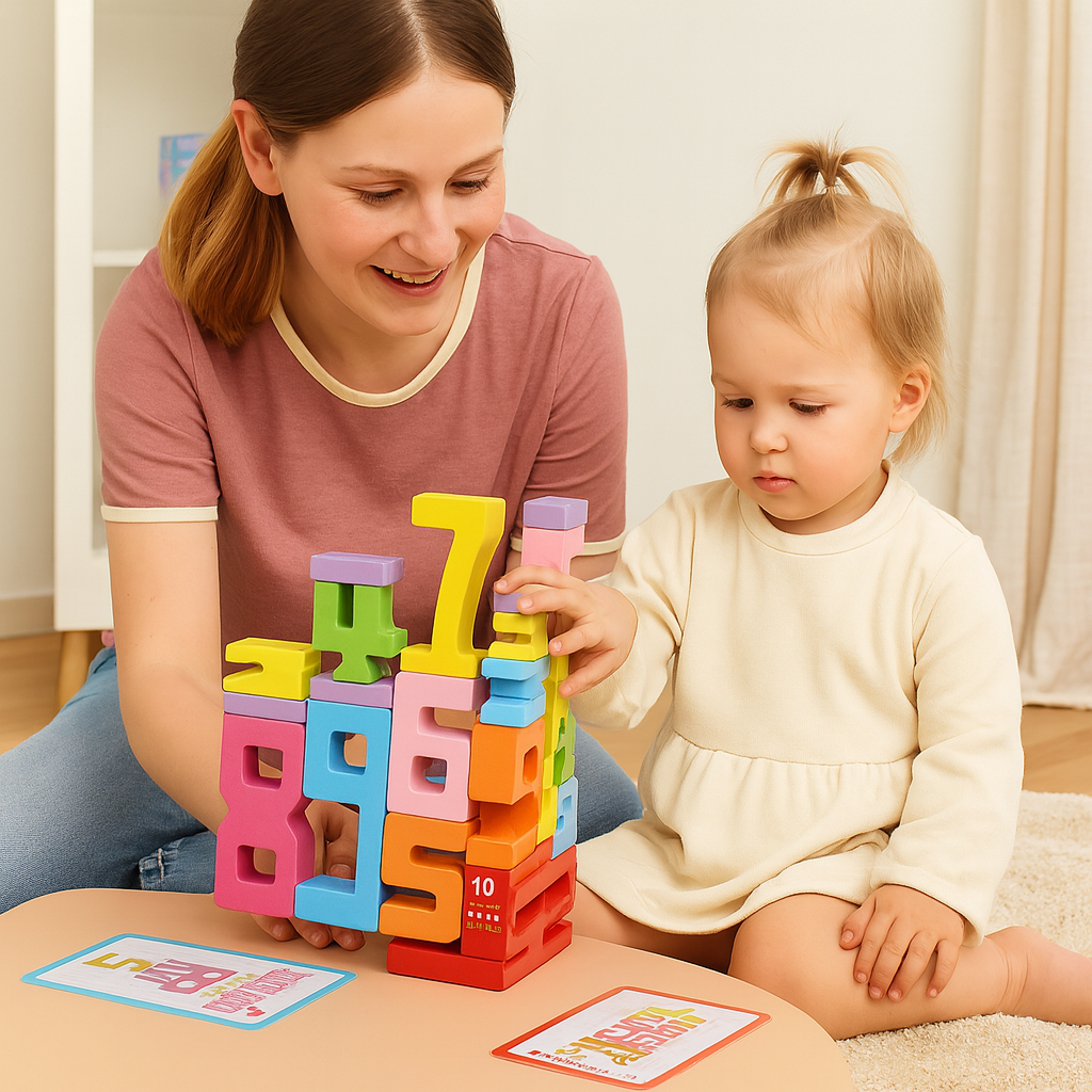 Montessori Zahlenblöcke aus Holz – Mathe Lernspielzeug für Kinder ab 3 Jahren