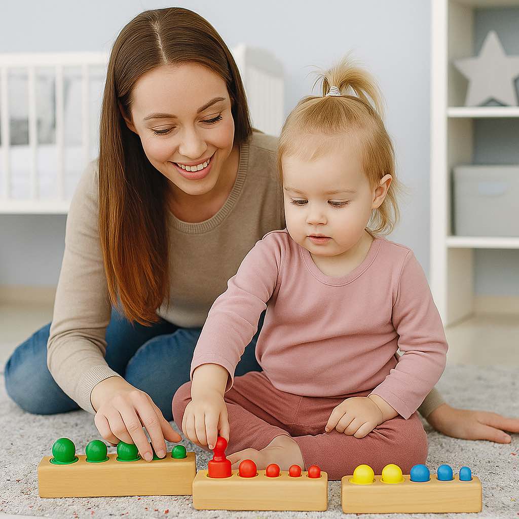Montessori Zylinderblöcke aus Holz für Kinder