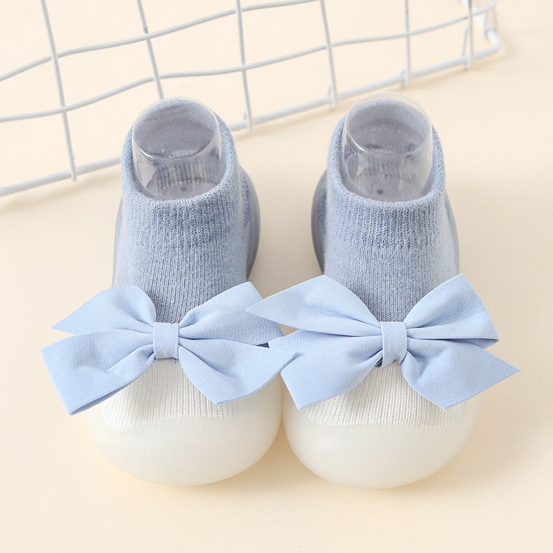 Kinder Antirutsch Socken-Schuhe mit Schleifen-Design