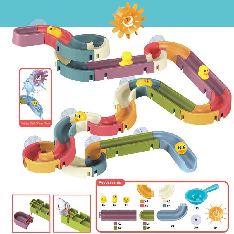 Badespielzeug Enten-Rutsche – Kreatives DIY Set für Kinder