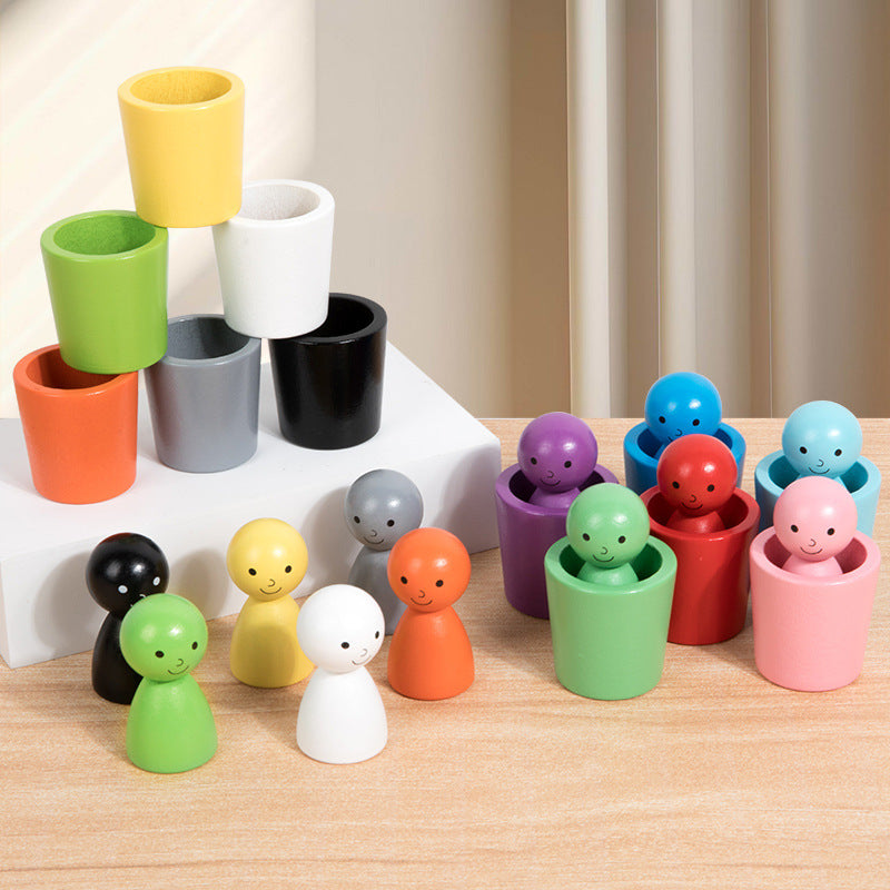 SortierSpaß – Montessori Farblernspiel aus Holz