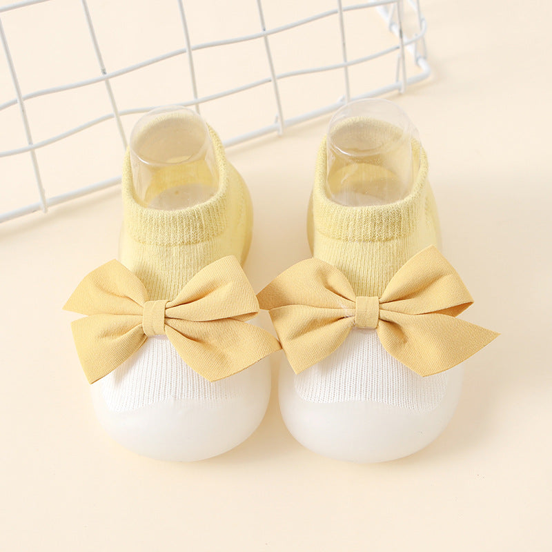 Kinder Antirutsch Socken-Schuhe mit Schleifen-Design