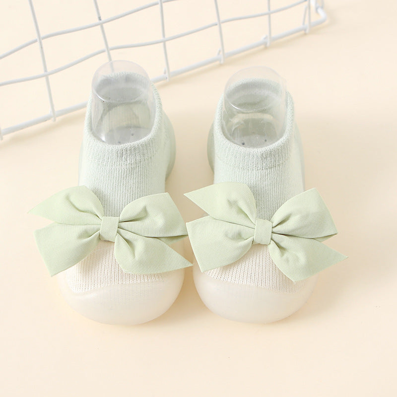 Kinder Antirutsch Socken-Schuhe mit Schleifen-Design