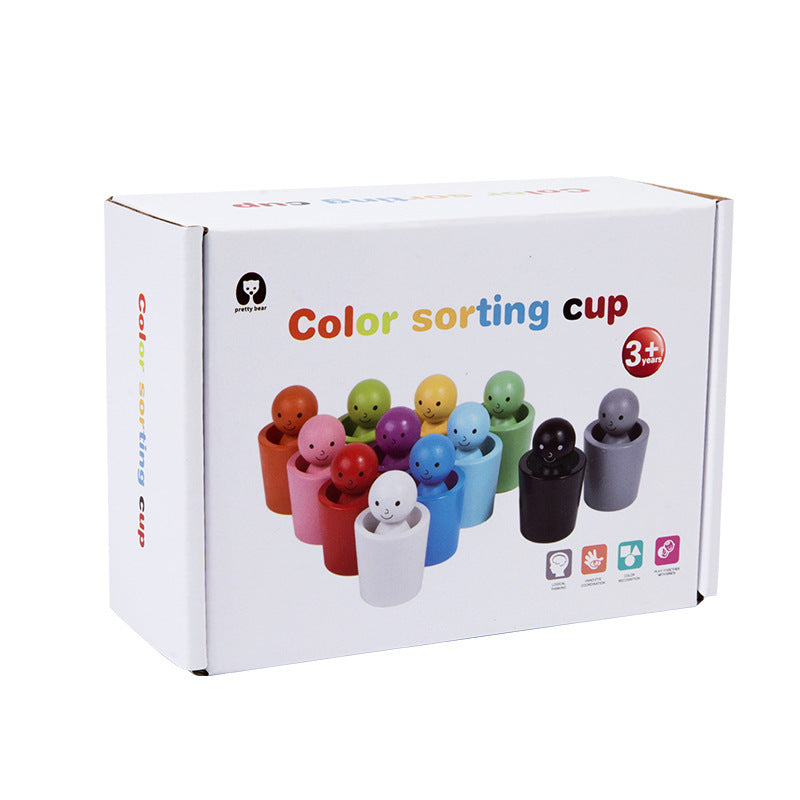 SortierSpaß – Montessori Farblernspiel aus Holz