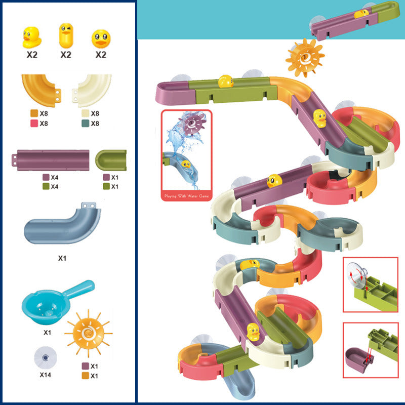 Badespielzeug Enten-Rutsche – Kreatives DIY Set für Kinder