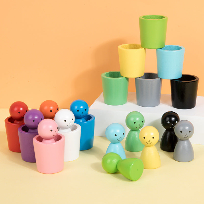SortierSpaß – Montessori Farblernspiel aus Holz