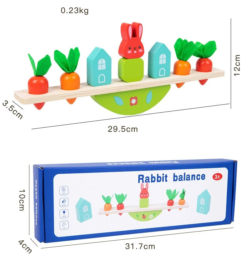 Tier Balance Spiel aus Holz – Montessori Stapelspiel für Kinder