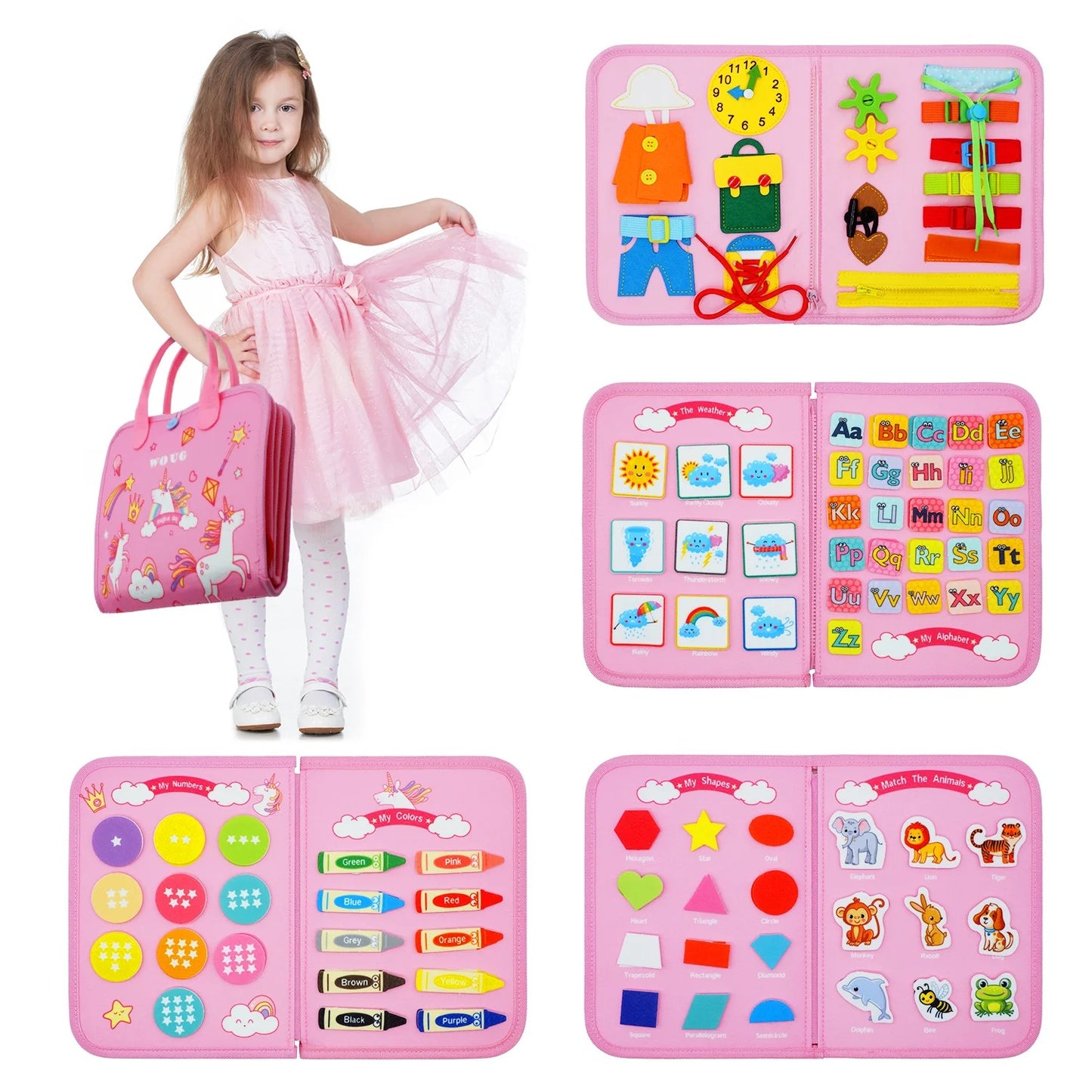 Montessori Busy Board für Kinder – Lernspielzeug & Reisespielzeug