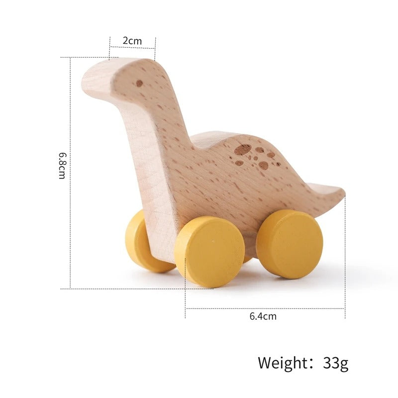 Dino Auto Lernspielzeug aus Holz für Kinder