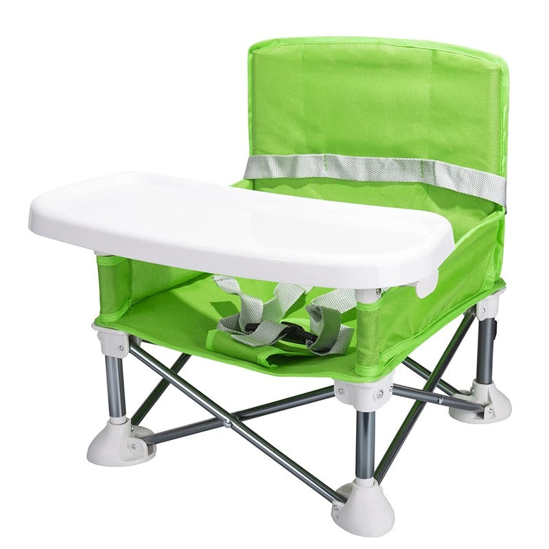 Faltbarer Tragbarer Baby-Hochstuhl mit Tablett & Sicherheitsgurt – Reisefreundlich & leicht zu reinigen