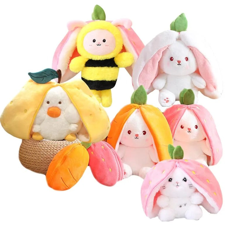 2in1 Plüschtier Hase – Kuscheltier & Kissen für Kinder