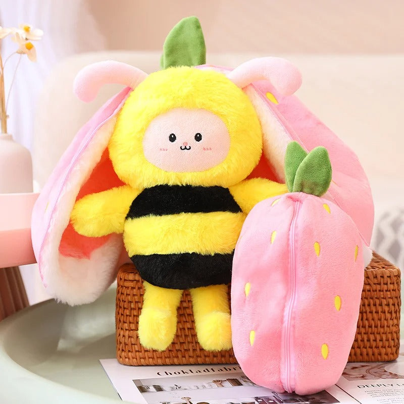 2in1 Plüschtier Hase – Kuscheltier & Kissen für Kinder