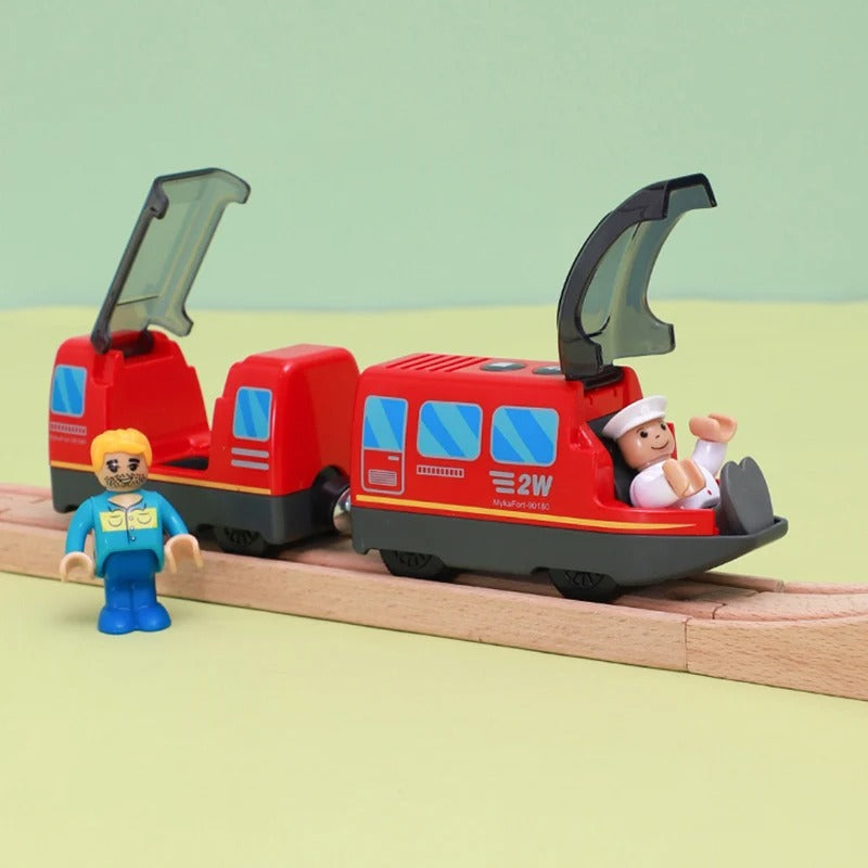 Kinderlokomotive mit Antrieb – Kompatibel mit BRIO und Holz Eisenbahnsystemen