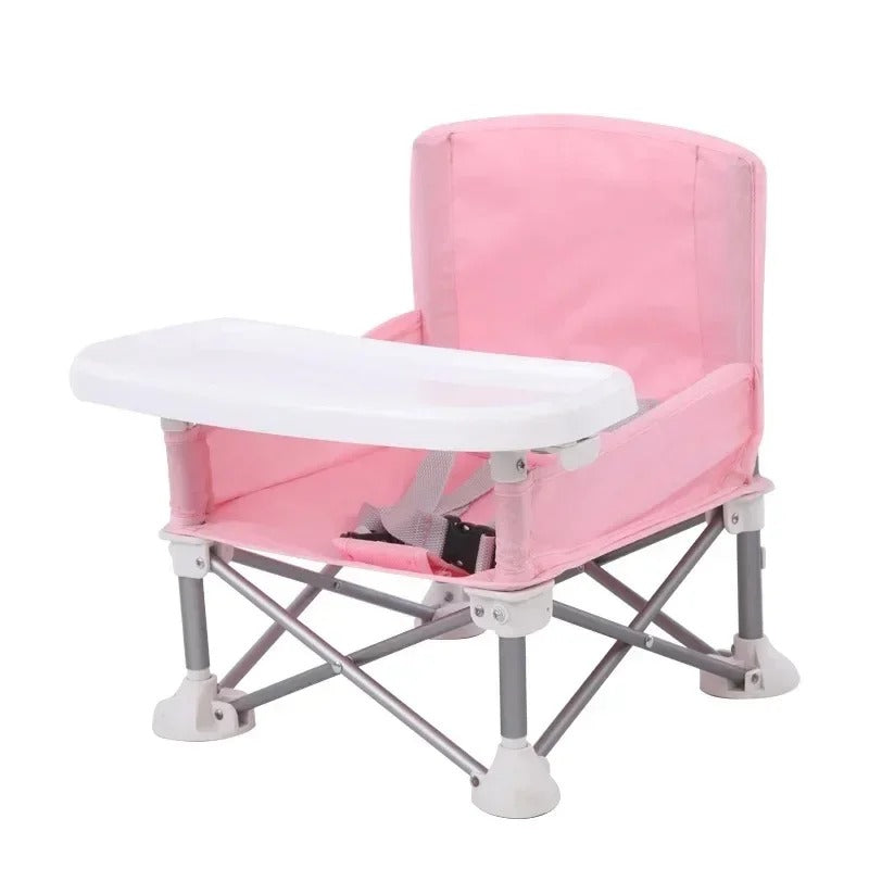 Faltbarer Tragbarer Baby-Hochstuhl mit Tablett & Sicherheitsgurt – Reisefreundlich & leicht zu reinigen
