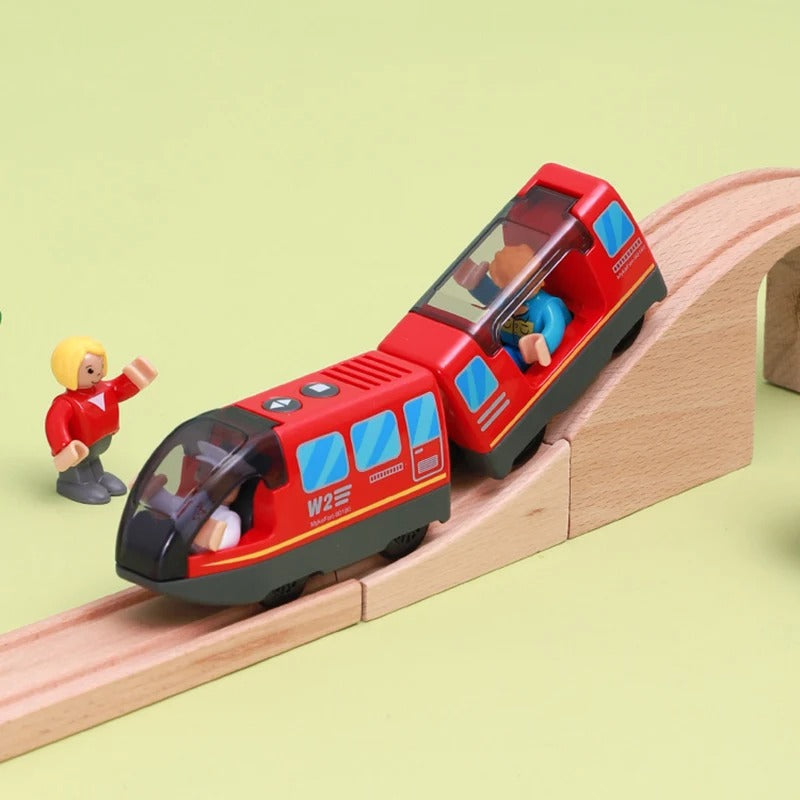 Kinderlokomotive mit Antrieb – Kompatibel mit BRIO und Holz Eisenbahnsystemen