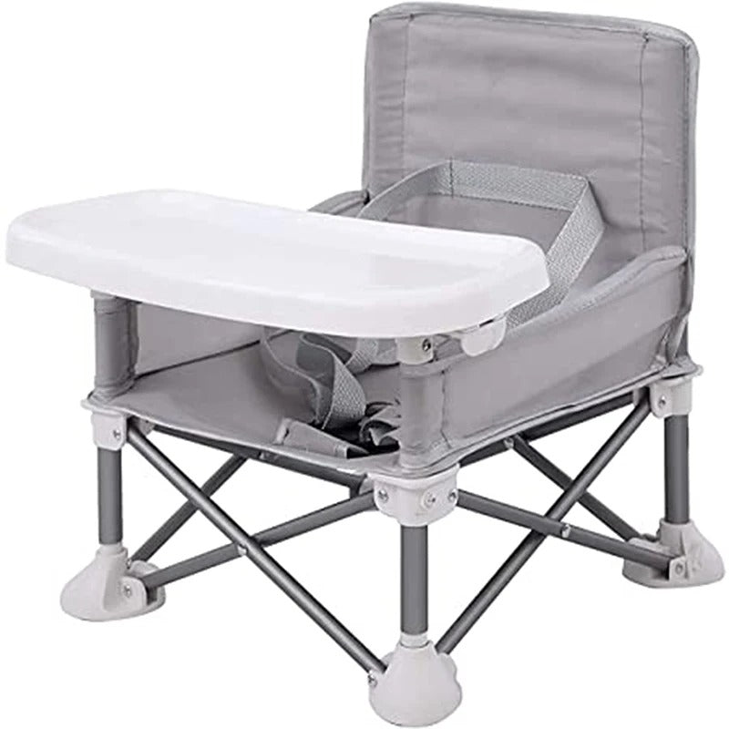 Faltbarer Tragbarer Baby-Hochstuhl mit Tablett & Sicherheitsgurt – Reisefreundlich & leicht zu reinigen