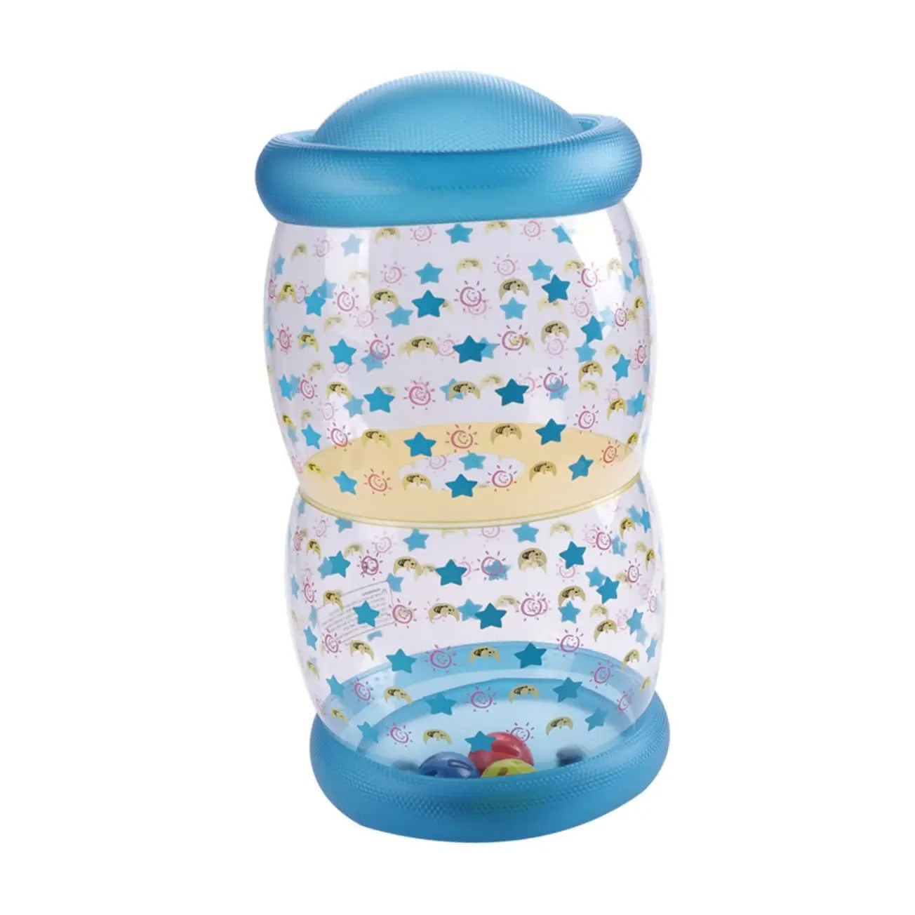 Aufblasbarer Baby Krabbelroller mit Rasselbällen – Motorik & Frühförderung Spielzeug