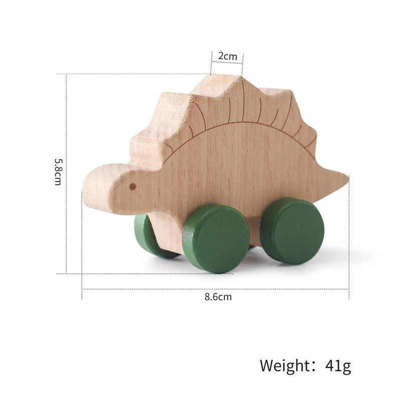 Dino Auto Lernspielzeug aus Holz für Kinder