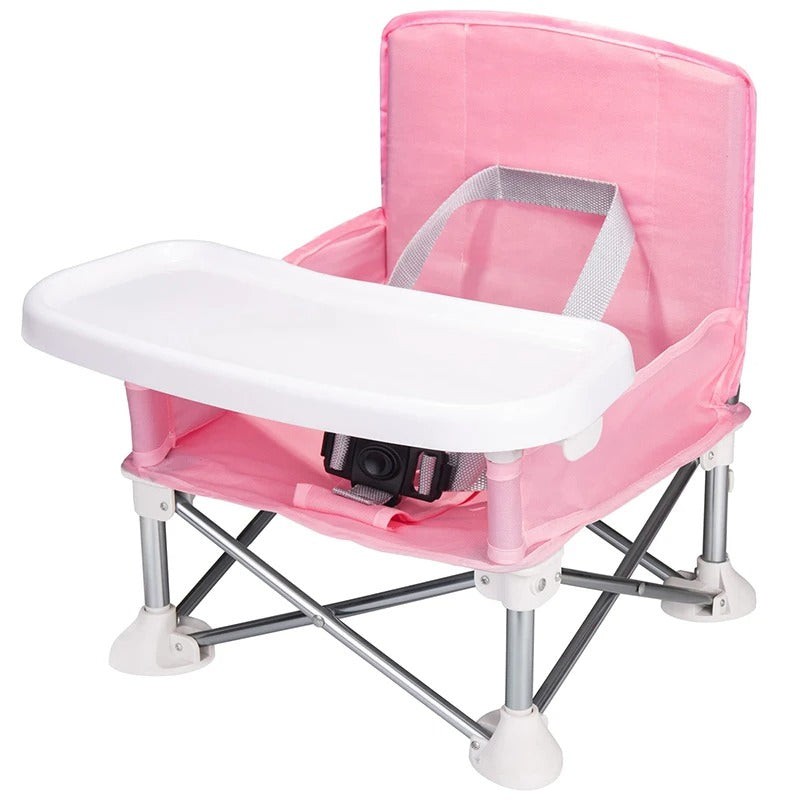 Faltbarer Tragbarer Baby-Hochstuhl mit Tablett & Sicherheitsgurt – Reisefreundlich & leicht zu reinigen