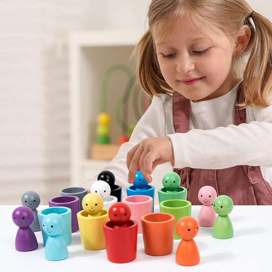 SortierSpaß – Montessori Farblernspiel aus Holz