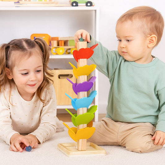 Montessori Regenbogen Musikbaum aus Holz für Kinder