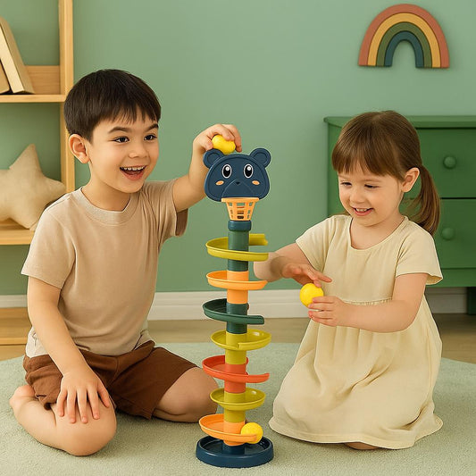 Rotierendes Kugel-Lernspiel für Kinder – Pädagogisches Montessori Spielzeug