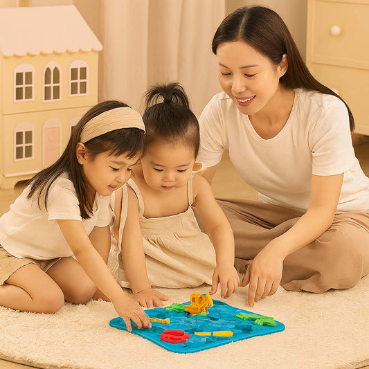 Montessori Puzzle Straße – Verkehrs-Spielset aus Holz für Kinder