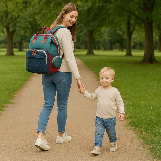 Baby Rucksack mit Wickelbett – 2in1 Wickeltasche & Reisebett für unterwegs