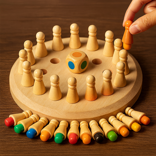 Montessori Memory Spiel aus Holz – Lernspiel für Kinder