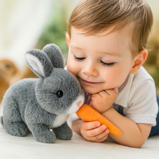SpringHase – Interaktives Hasen-Spielzeug aus Plüsch