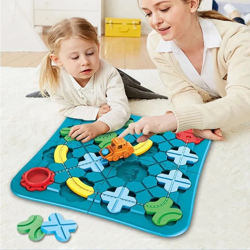PuzzleStraße – Montessori Verkehrs-Spielset für kleine Planer