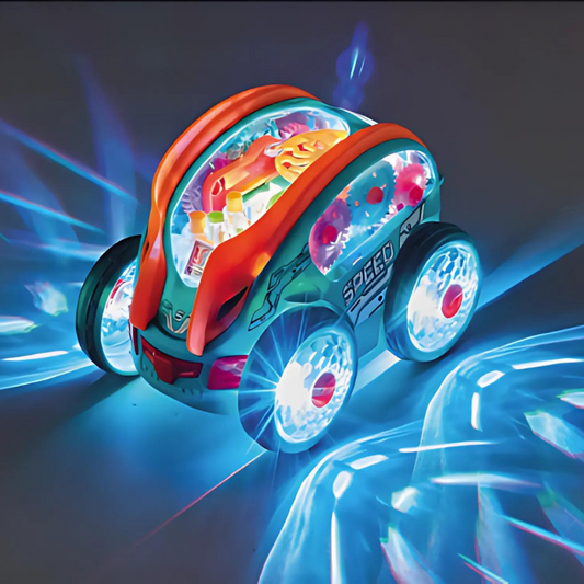LED Kinderauto mit 360° Stunts, Musik & Lichtshow