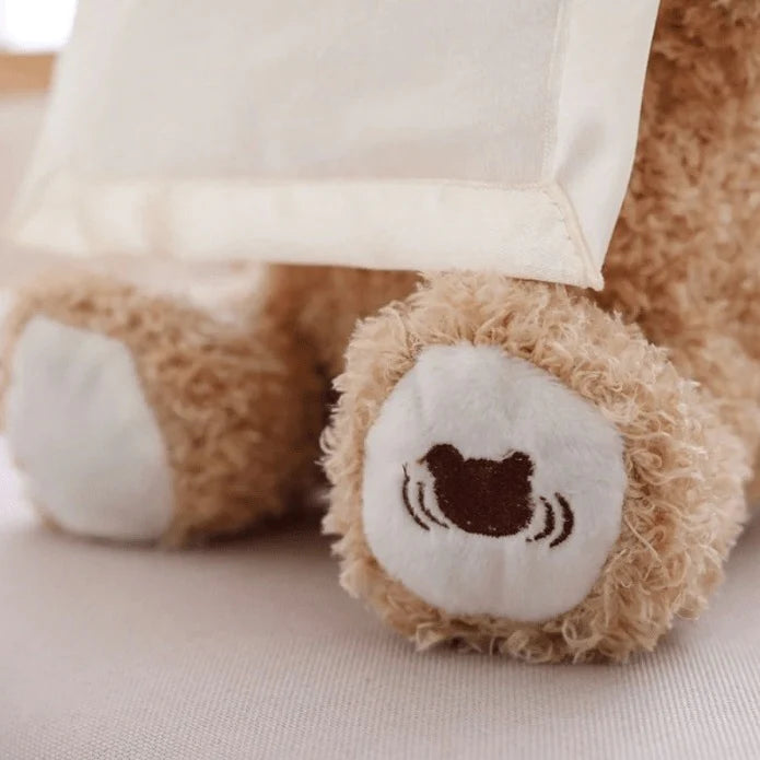 Kuschel-Teddybär 'Peek a Boo' – Interaktiver Plüschbär mit Versteckspiel, weiches Kuscheltier für Babys und Kleinkinder