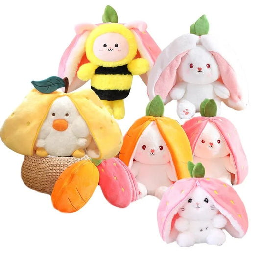 2in1 Plüschtier Hase – Kuscheltier & Kissen für Kinder