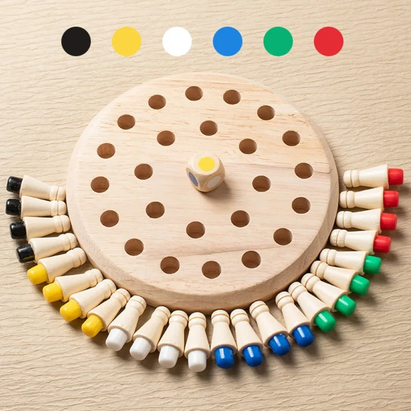 Montessori Memory Spiel aus Holz – Lernspiel für Kinder