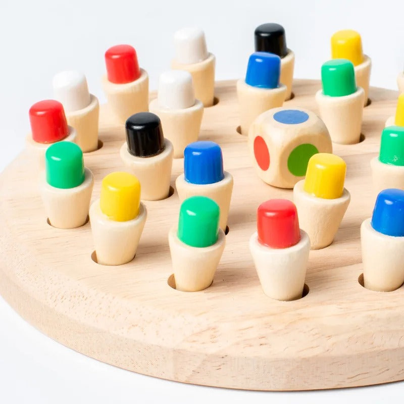 Montessori Memory Spiel aus Holz – Lernspiel für Kinder